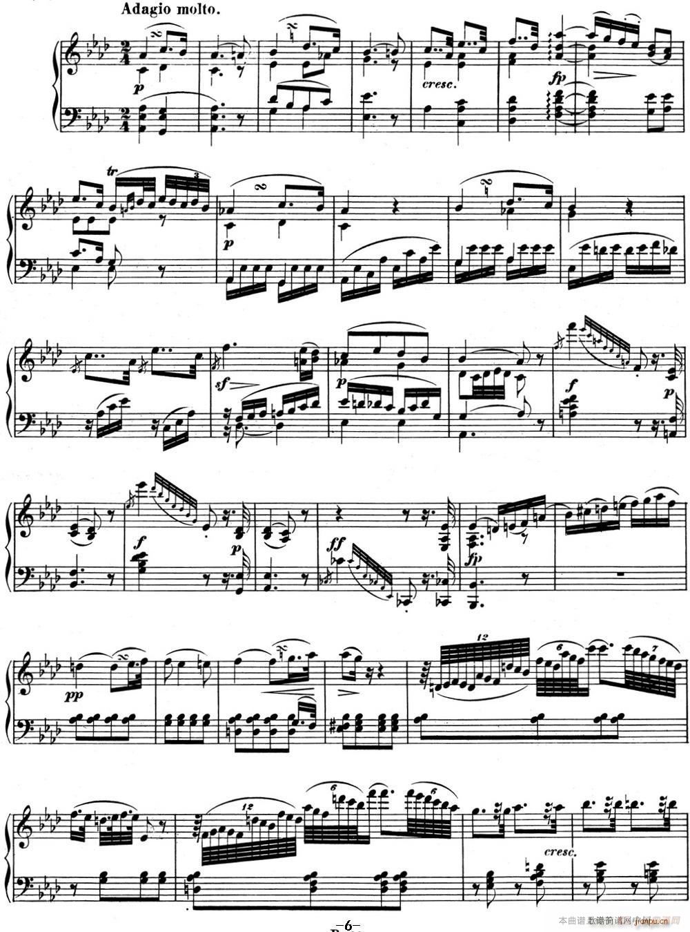 贝多芬钢琴奏鸣曲05 c小调 op 10 No 1 C minor36