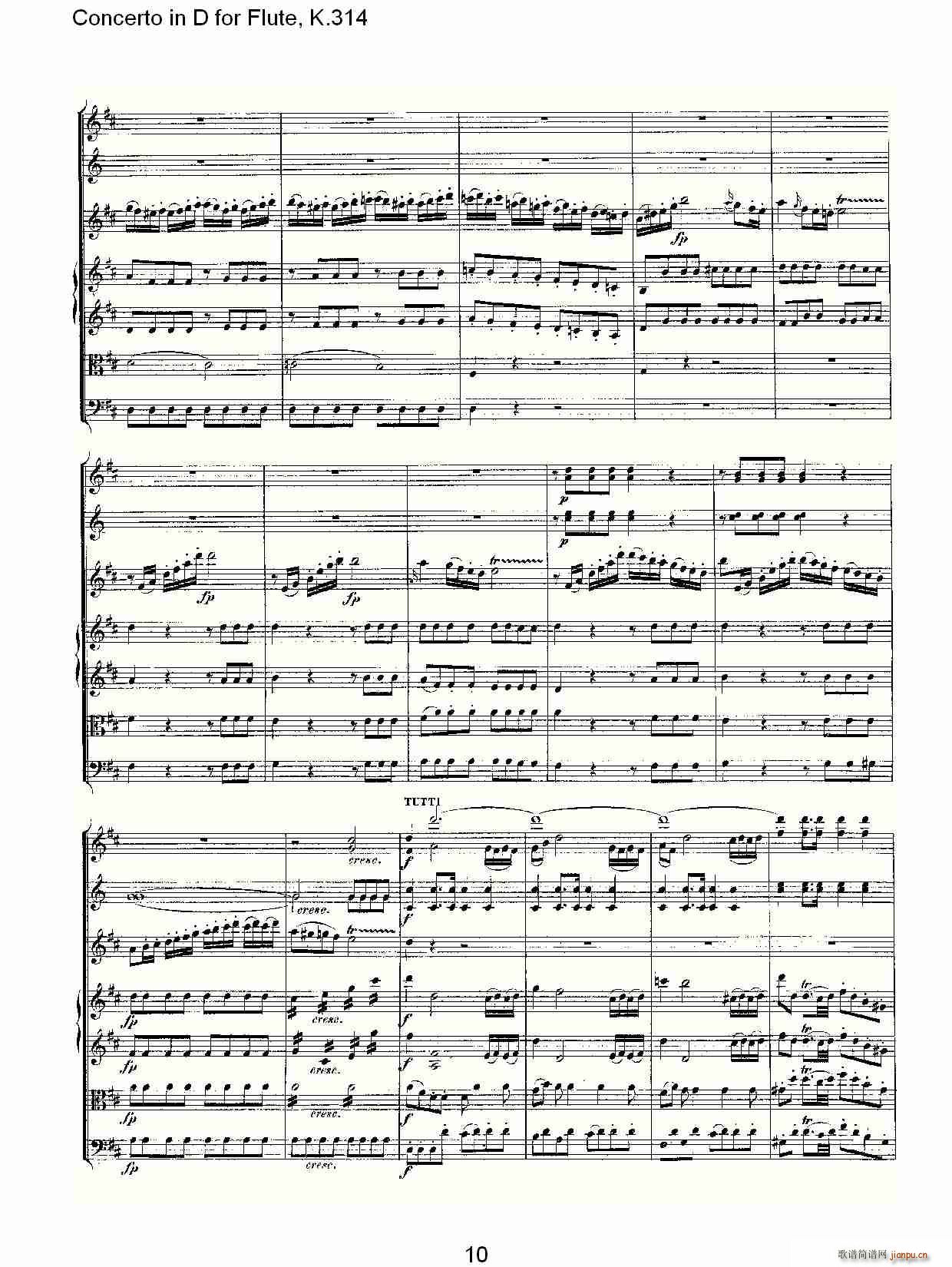 Concerto in D for Flute, K.314（D调长笛协奏曲, K.314）10