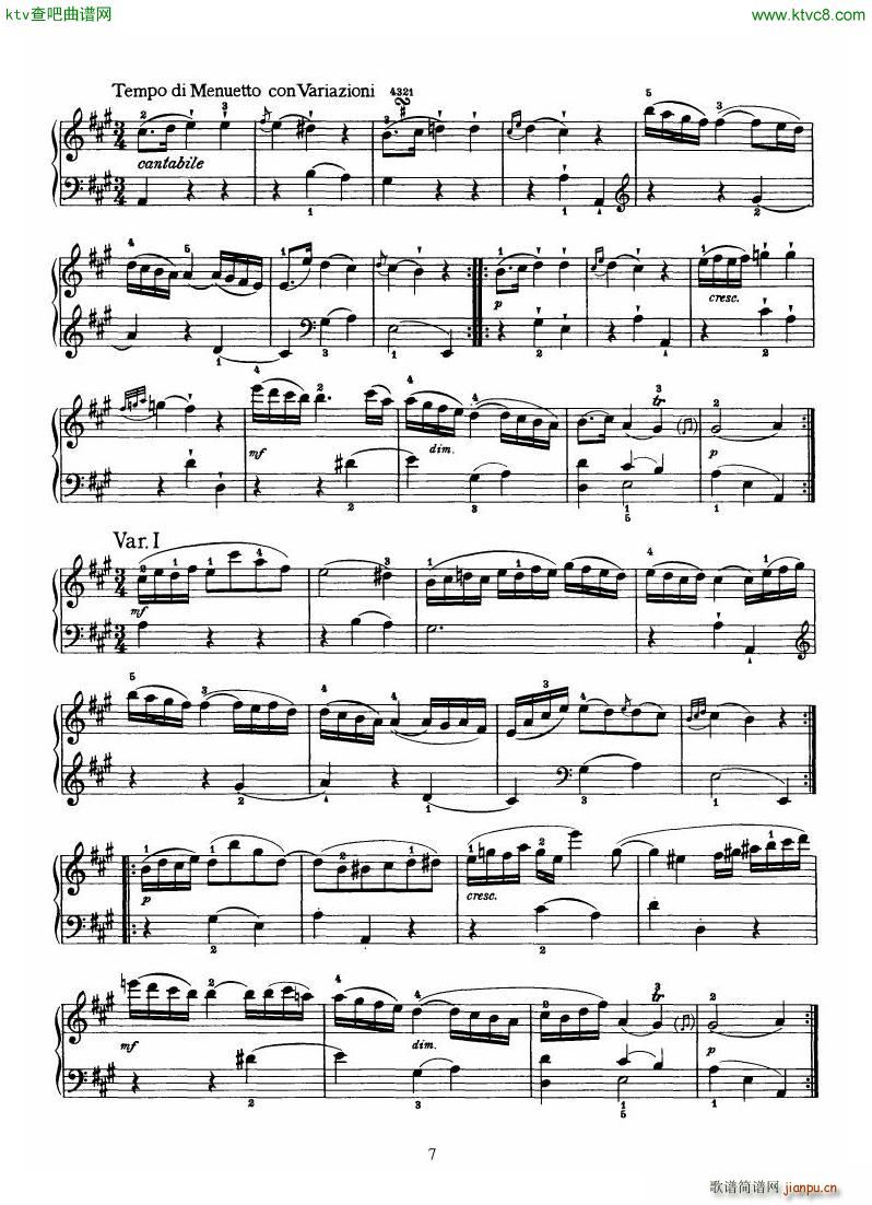 Haydn Piano Sonata No 30 In A7