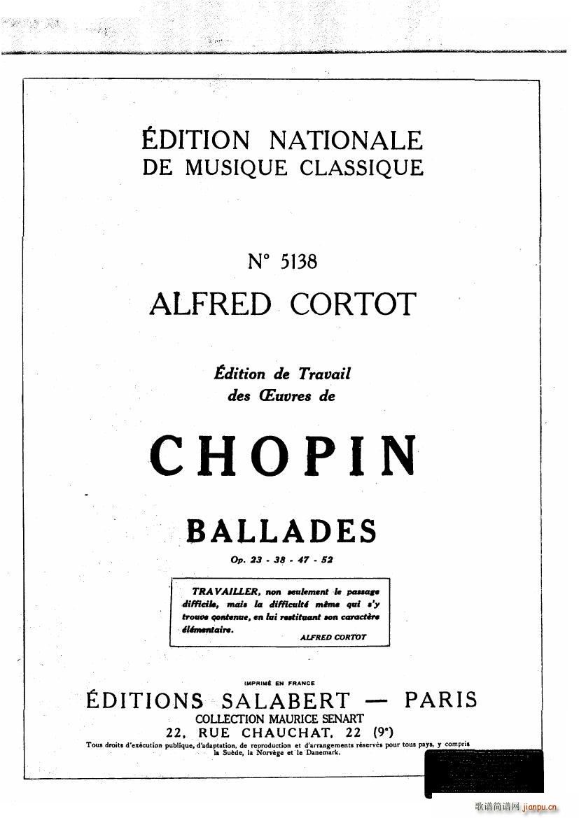 Chopin-Cortot 4 Ballades1