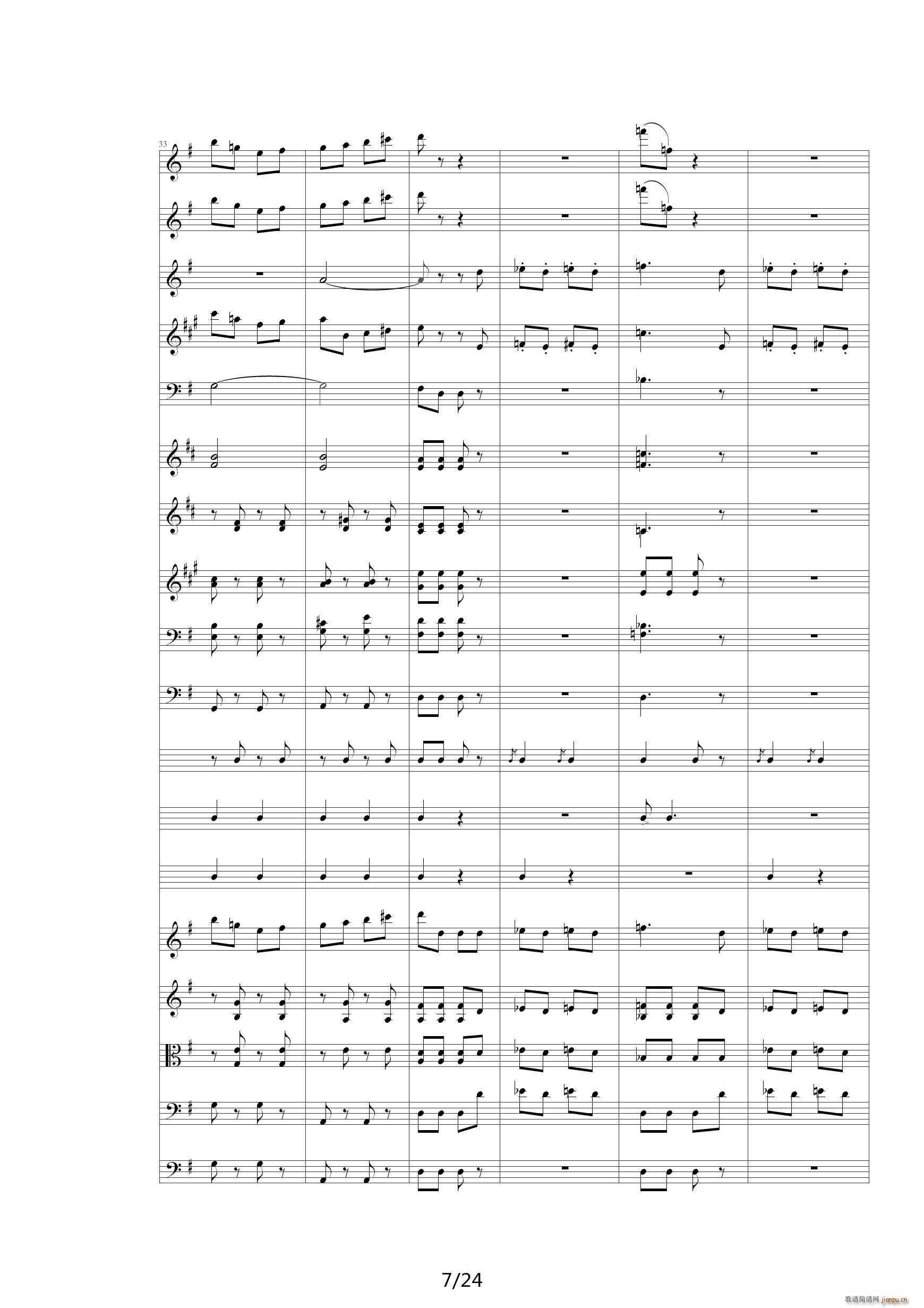 雷鸣电闪波尔卡(管弦乐总谱 分谱)(00雷鸣电闪波尔卡-Orchestra)7