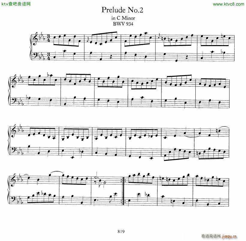 Bach JS BWV 933 938 6 Preludes2