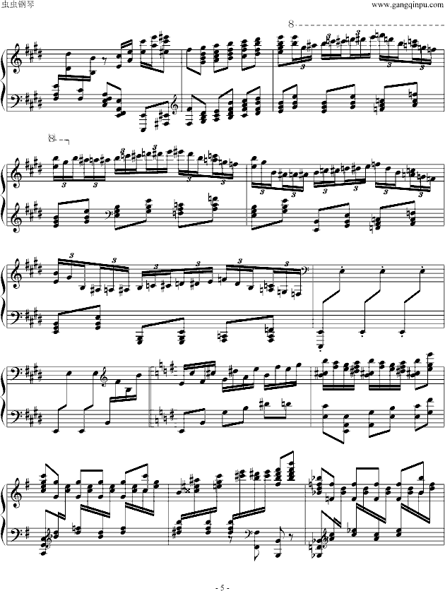 卡门幻想曲-钢琴谱(钢琴曲)-卡门5