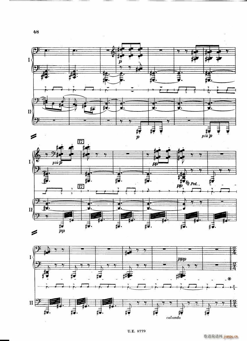 Bartok SZ 83 Piano Concerto 1 2p reduct 二5