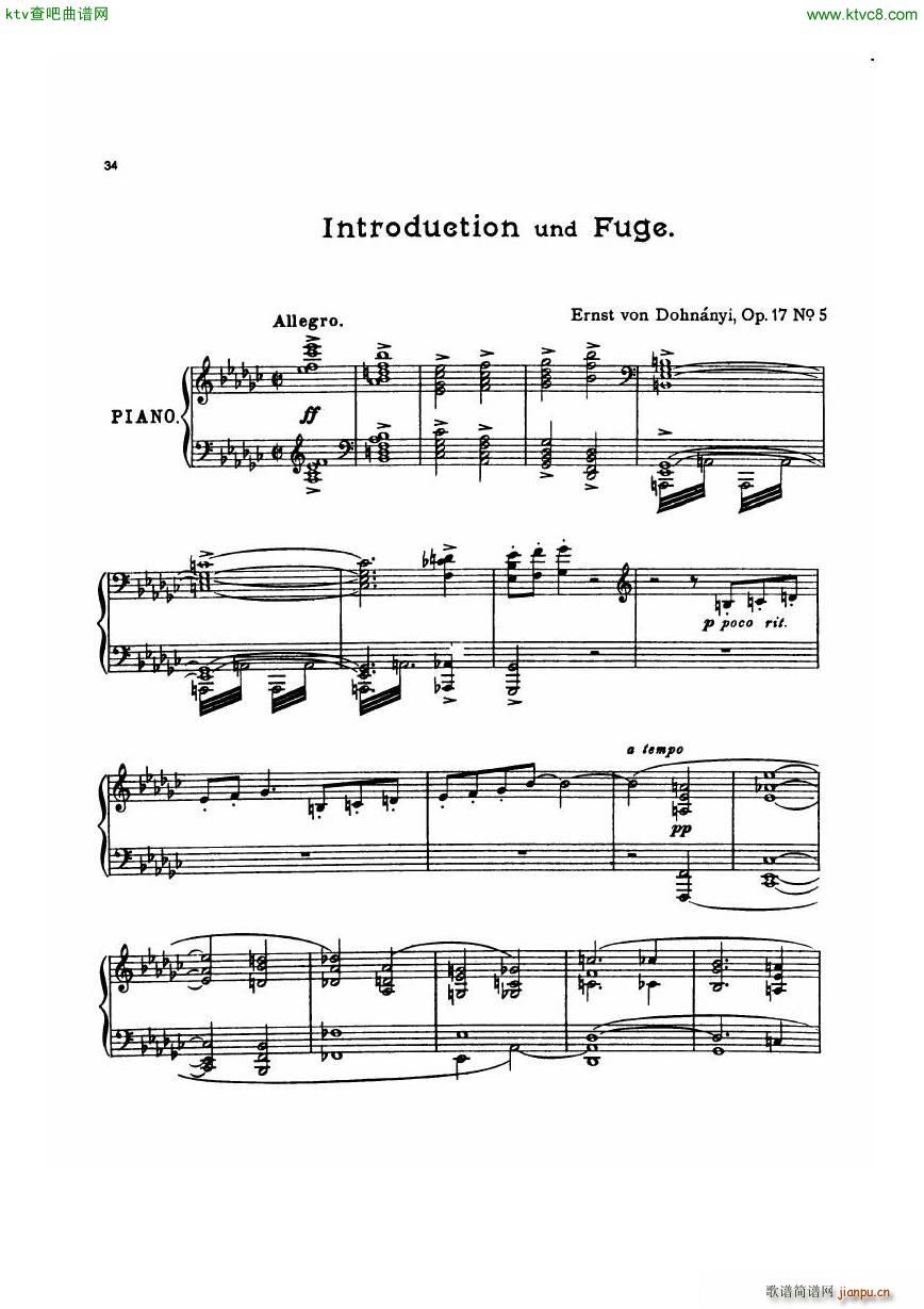 Dohnanyi 17 5 5 Humoresken IntroduktionAndFuge1