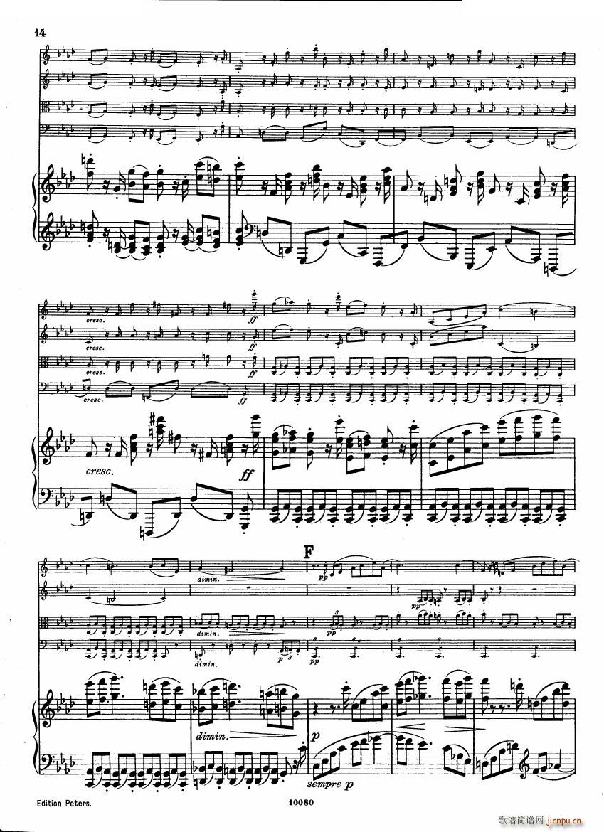 Brahms op 34 Piano Quintet f-minor score（一）12