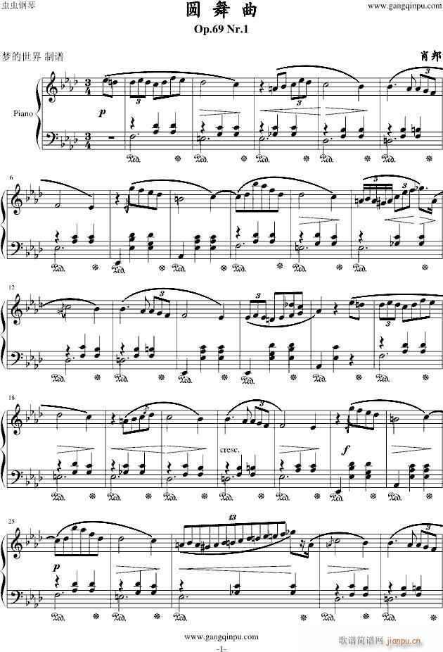 第九号圆舞曲Op69-Nr1_肖邦-chopin1