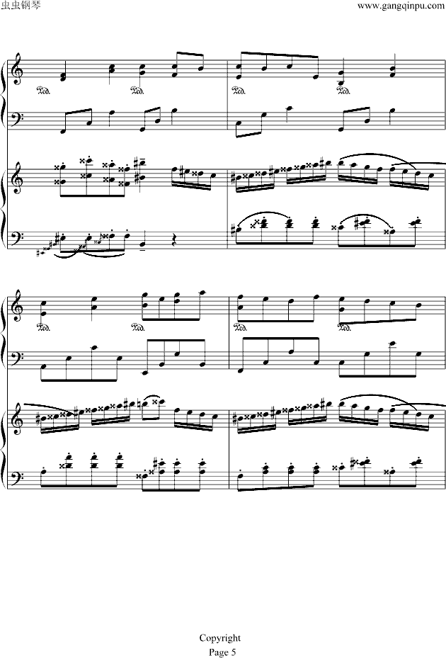 土耳其进行曲――卡农-钢琴谱(钢琴曲)-帕赫贝尔-Pachelbel5
