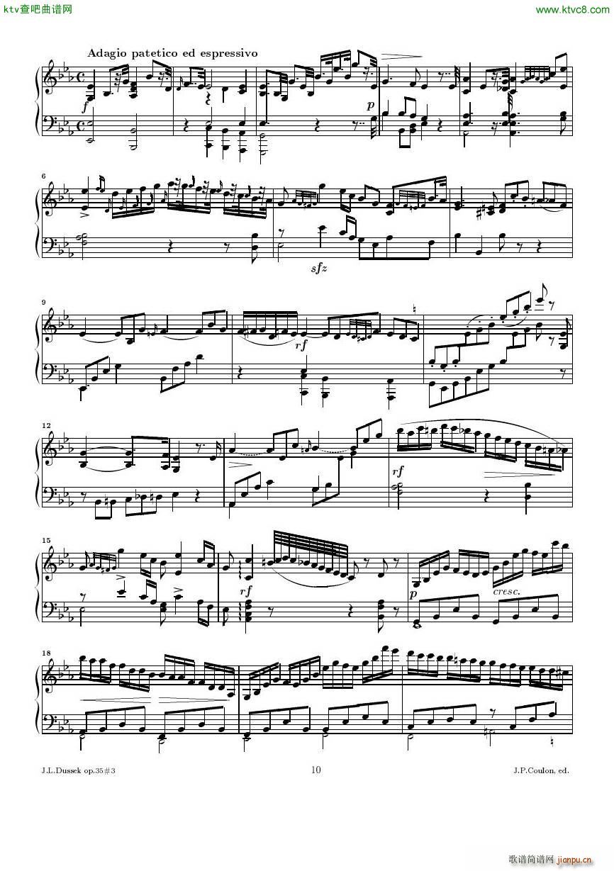 Dussek Sonate No13 op35 No310