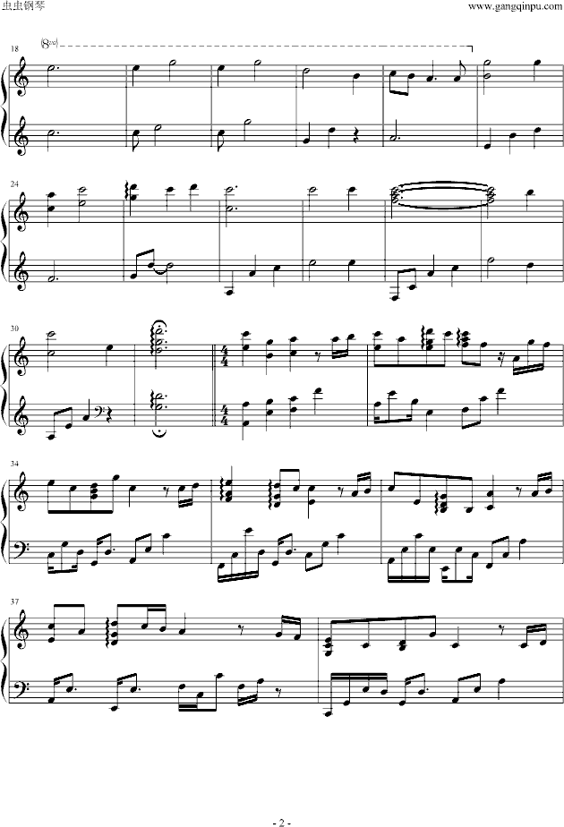 秒速五厘米 End Theme-钢琴谱(钢琴曲)-动漫影视2