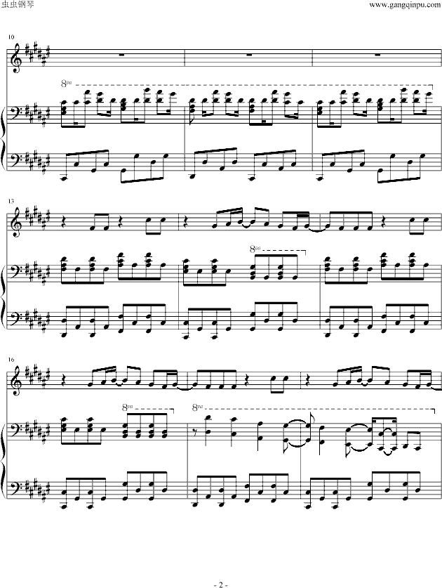 Into The Fire-Thirteen Senses（伴奏）-钢琴谱(钢琴曲)-Thirteen Senses2