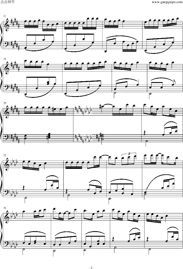 我在那一角落患过伤风-钢琴谱(钢琴曲)-影视2
