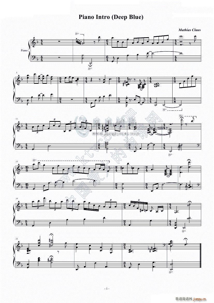 Piano Intro Deep Blue_熊汝霖1