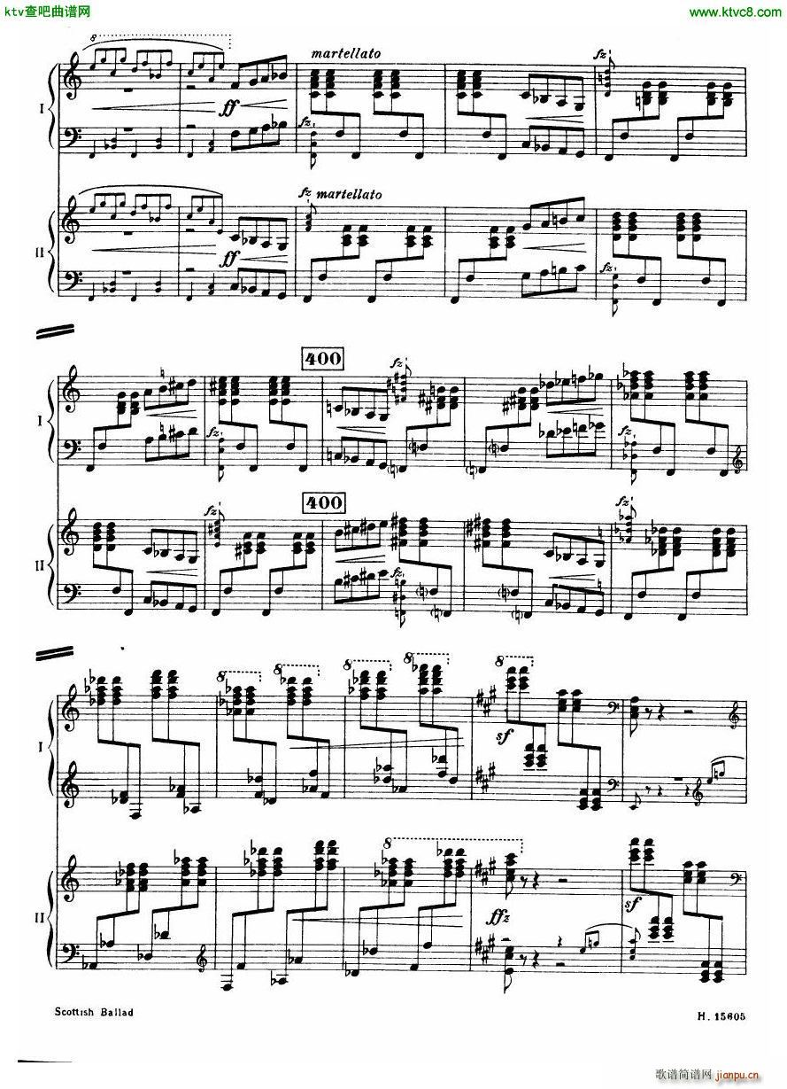 Britten Scottish Ballad op 26 arr for 2 pianos39