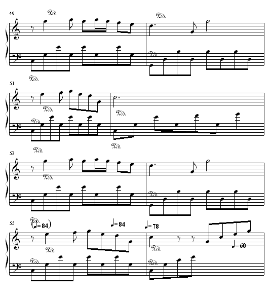 相思河畔-钢琴谱(钢琴曲)-陈百强7