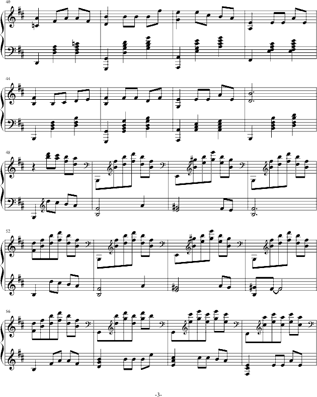 黑蔷薇组曲⒉世界左岸-钢琴谱(钢琴曲)-aqtq3143
