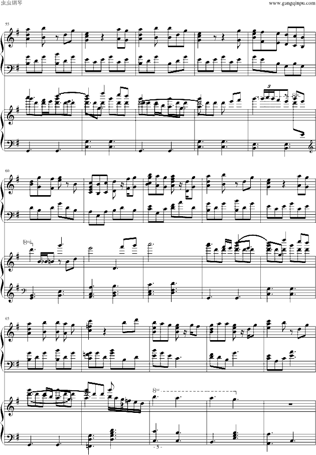 迪士尼【小美人鱼2】歌曲for a moment钢琴完整版-钢琴谱(钢琴曲)-动漫影视5