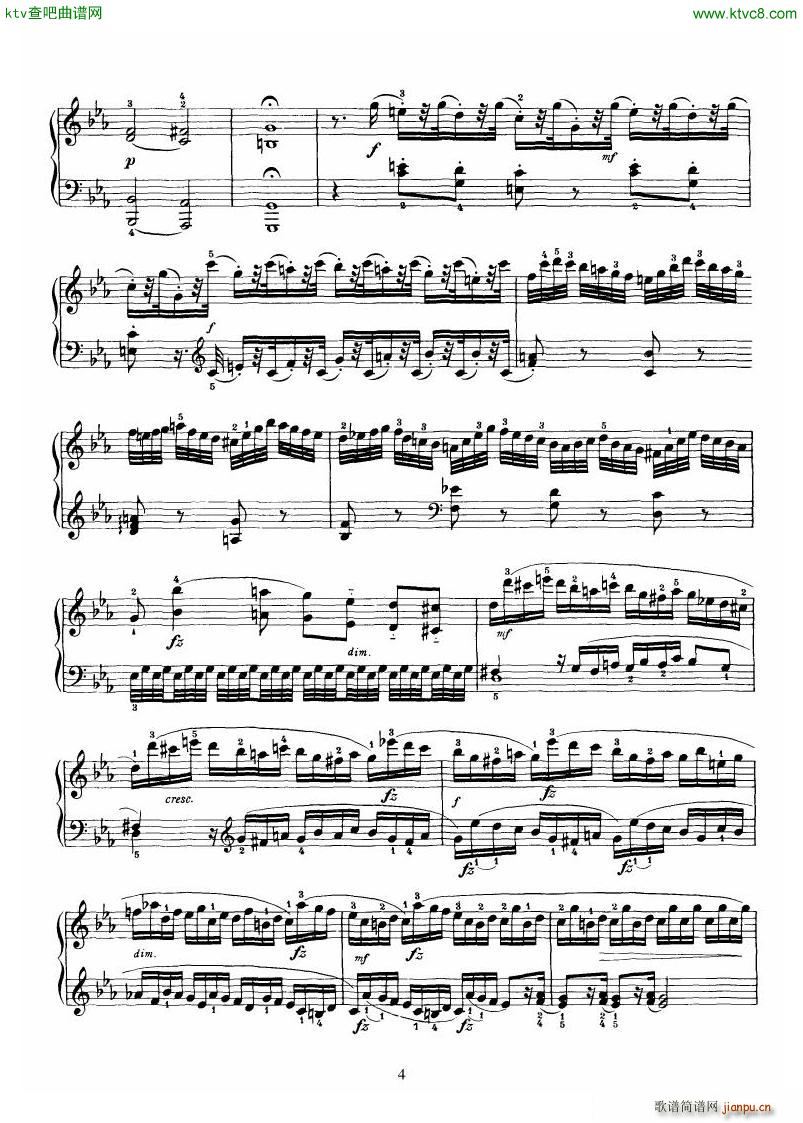 Piano Sonata No 52 in Eb4