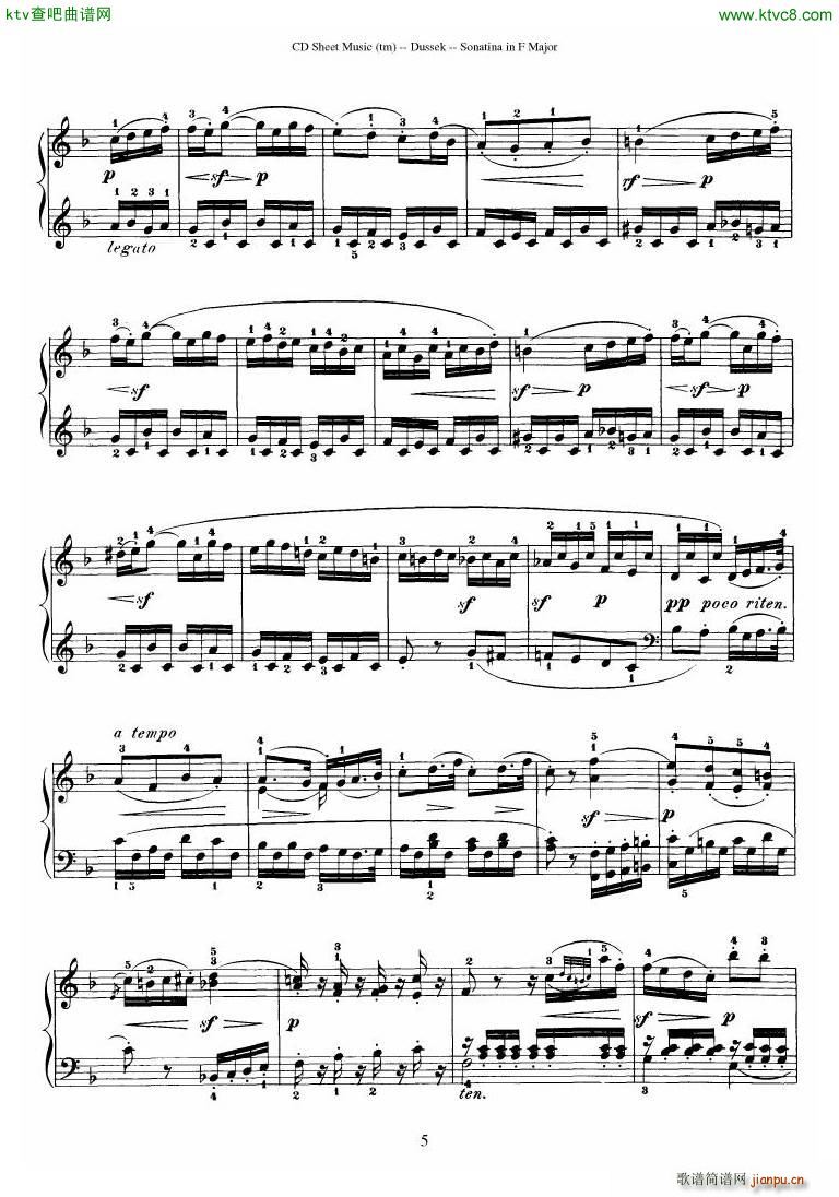 Dussek Sonatina in G Major16