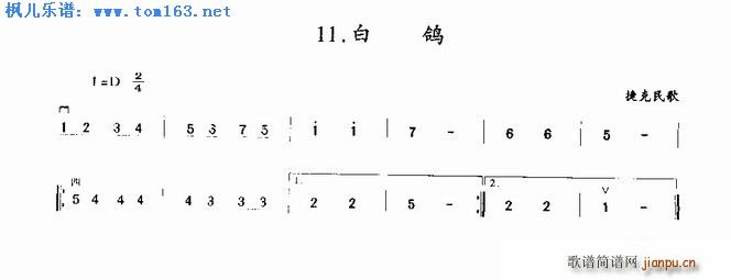 白鸽 捷克民歌1