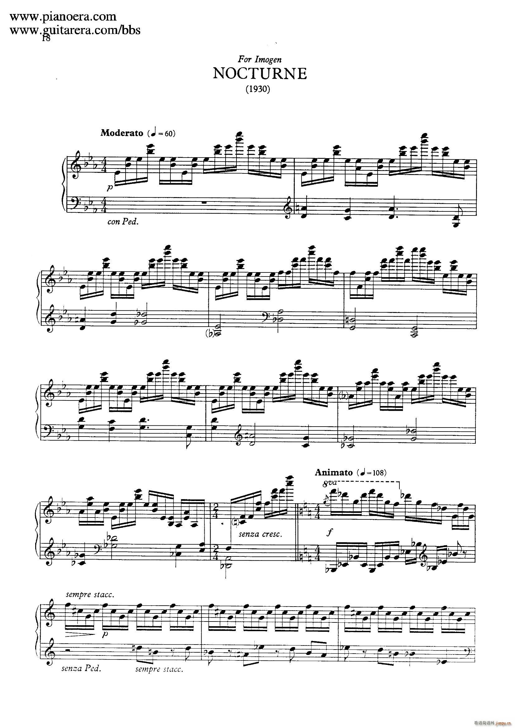 Two Pieces for Piano H 179(2首钢琴作品)1