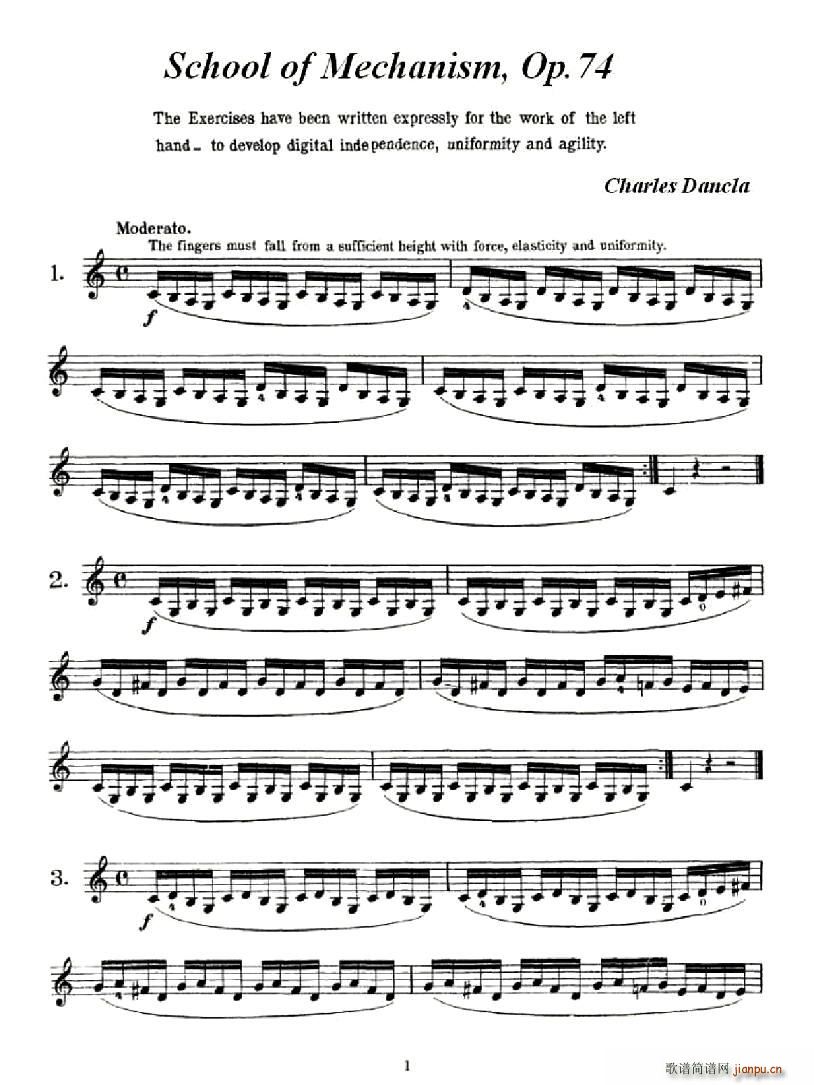 School of Mechanism,Op.74（小提琴技巧 作品.74）1