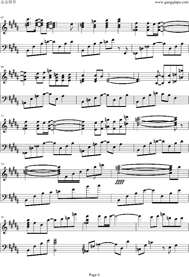 鸟之诗 修正版  ―― princequn-钢琴谱(钢琴曲)-折�跎熘�6
