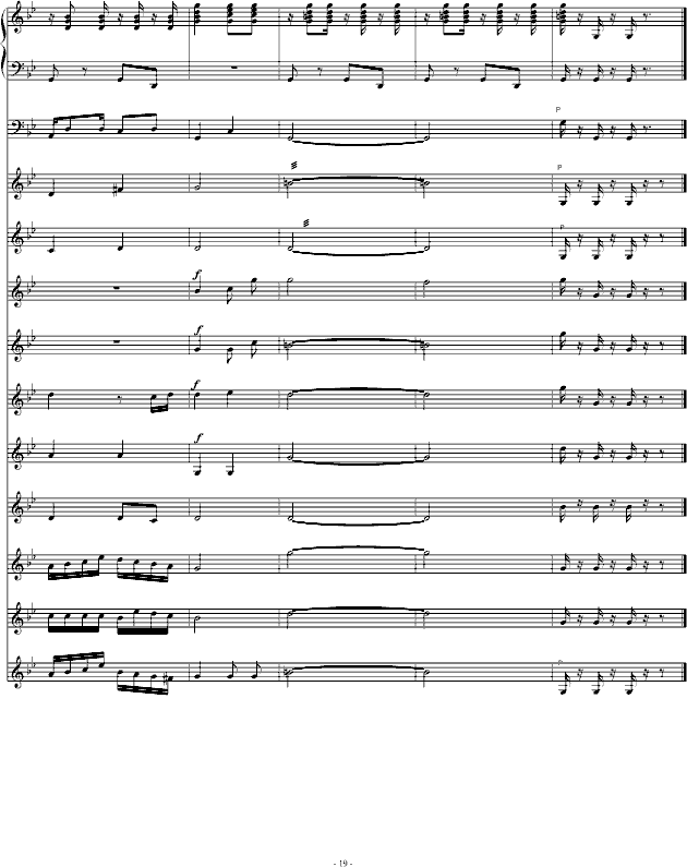 青春舞曲（学校常用的器乐合奏版）-钢琴谱(钢琴曲)-儿童歌曲19