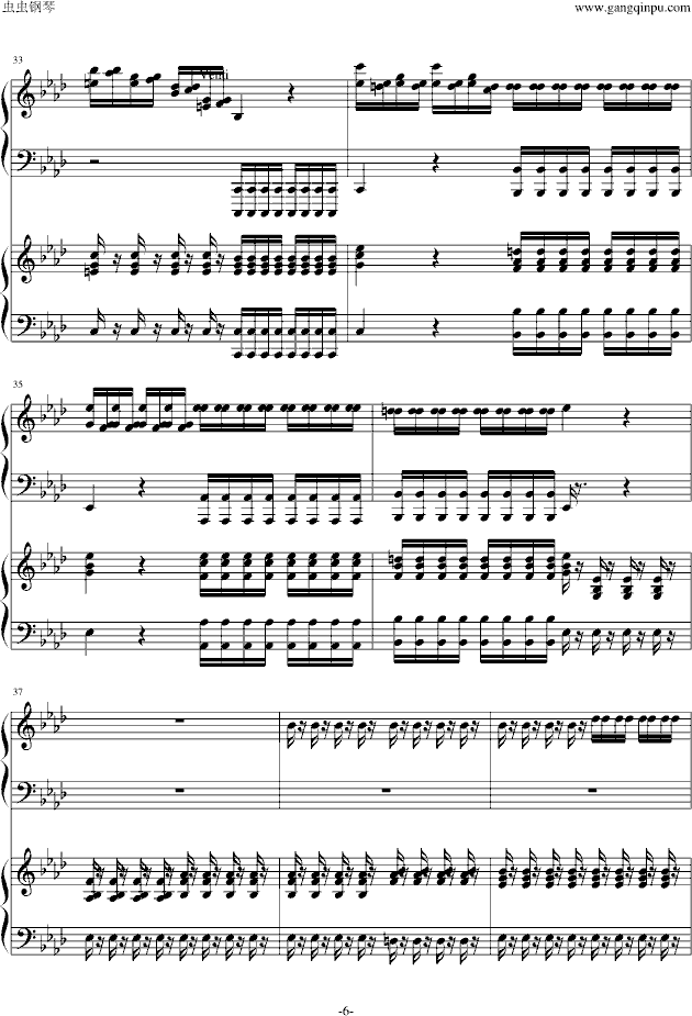 （双钢琴） 四季之冬-钢琴谱(钢琴曲)-维瓦第6