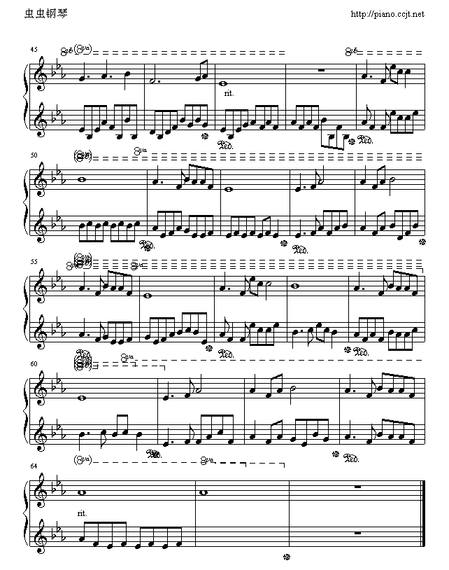 莫失莫忘(女声∶风铃)-钢琴谱(钢琴曲)-仙剑奇侠传3