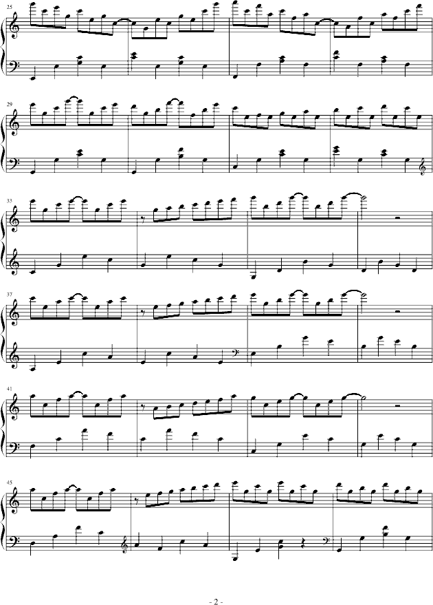 C大调练习曲-钢琴谱(钢琴曲)-每一天2