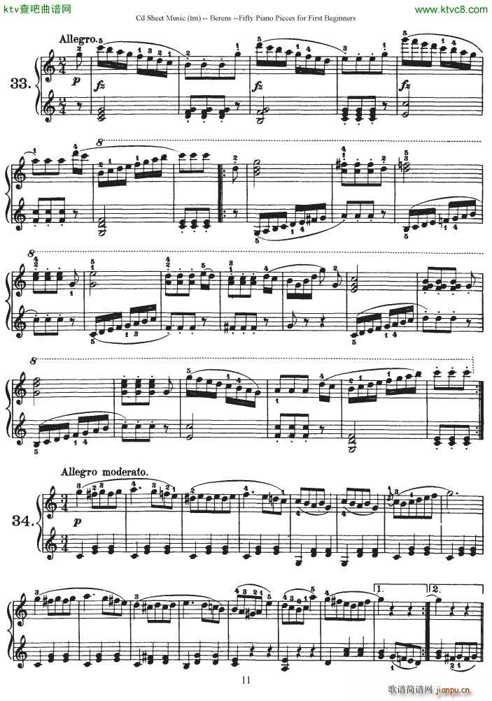 Berens op 70 50 Piano Pieces for Beginners11