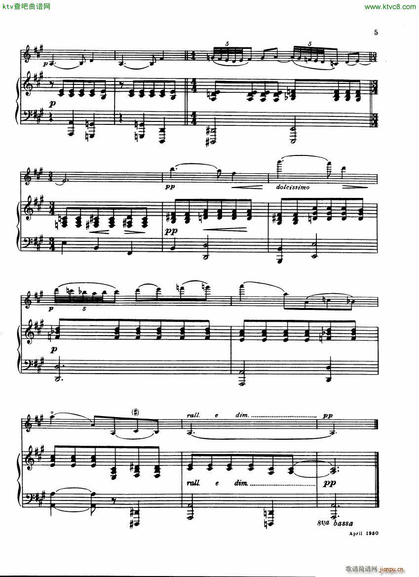 Berkeley Elegy and Toccata Violin and Piano5