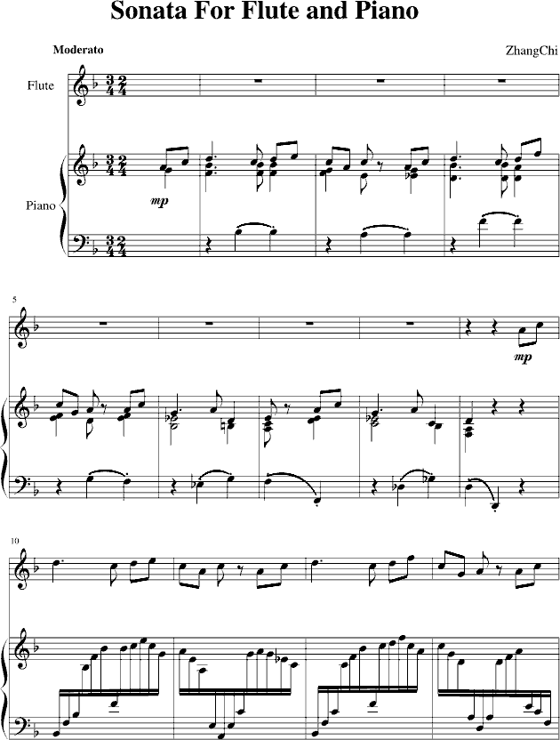 长笛钢琴奏鸣曲（第一乐章）_Hamlet1