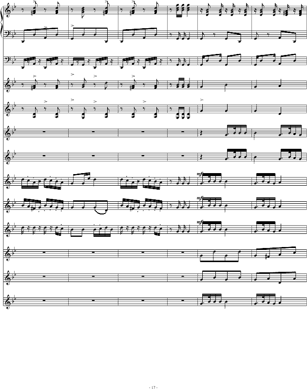 青春舞曲（学校常用的器乐合奏版）-钢琴谱(钢琴曲)-儿童歌曲17