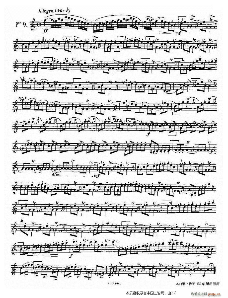 15首如歌的练习曲之6―10 长笛谱4