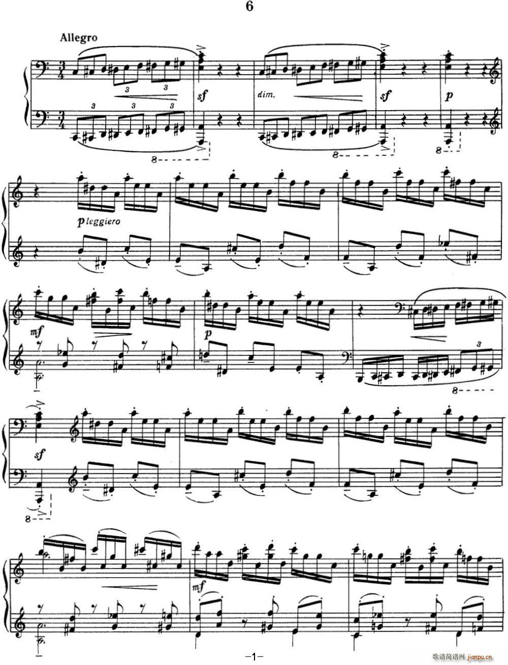 拉赫玛尼诺夫 音画练习曲14或15 Etudes tableaux Op 39 No 61