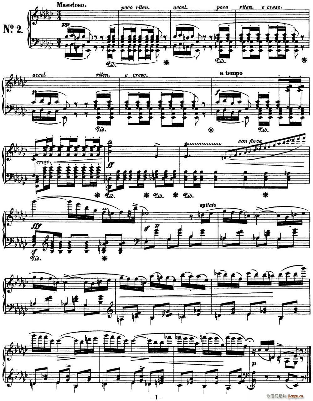 肖邦 波兰舞曲 Op 26 No 2 降e小调 Polonaise1