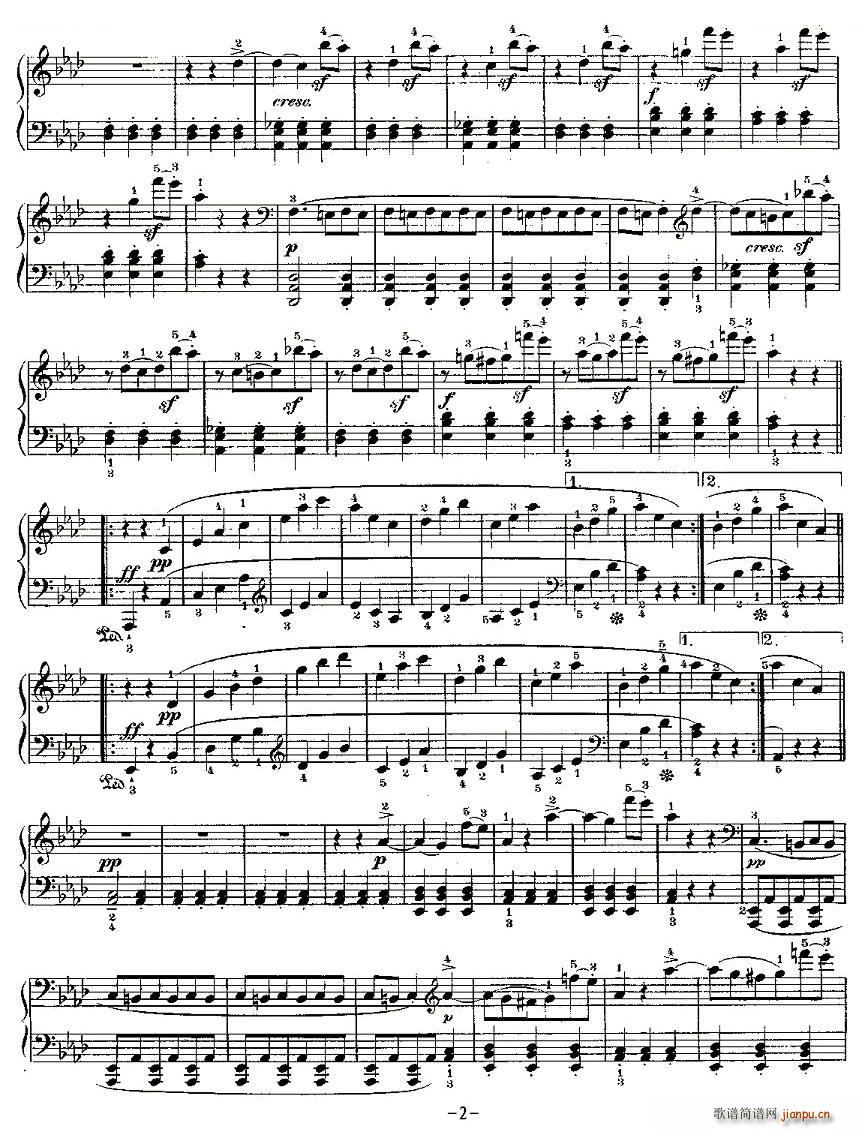 贝多芬钢琴小品（Bagatelles）Op 33 之七2