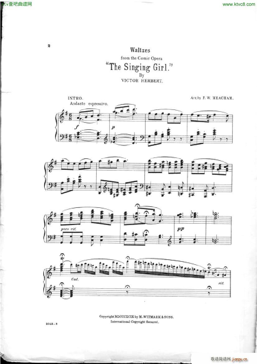 Victor Herbert The Singing Girl 1 Waltzes1