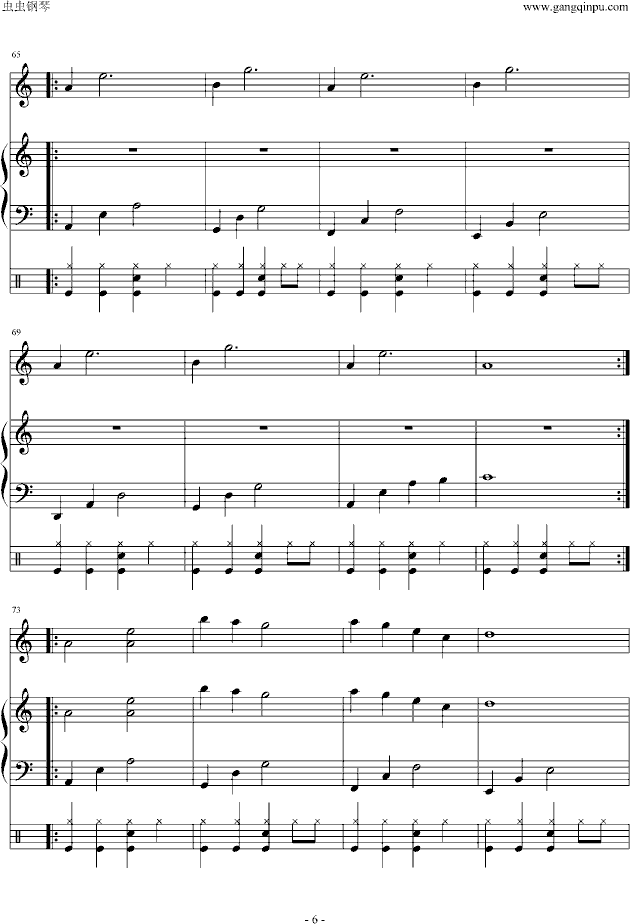 忧伤歌声-钢琴谱(钢琴曲)-Vae6