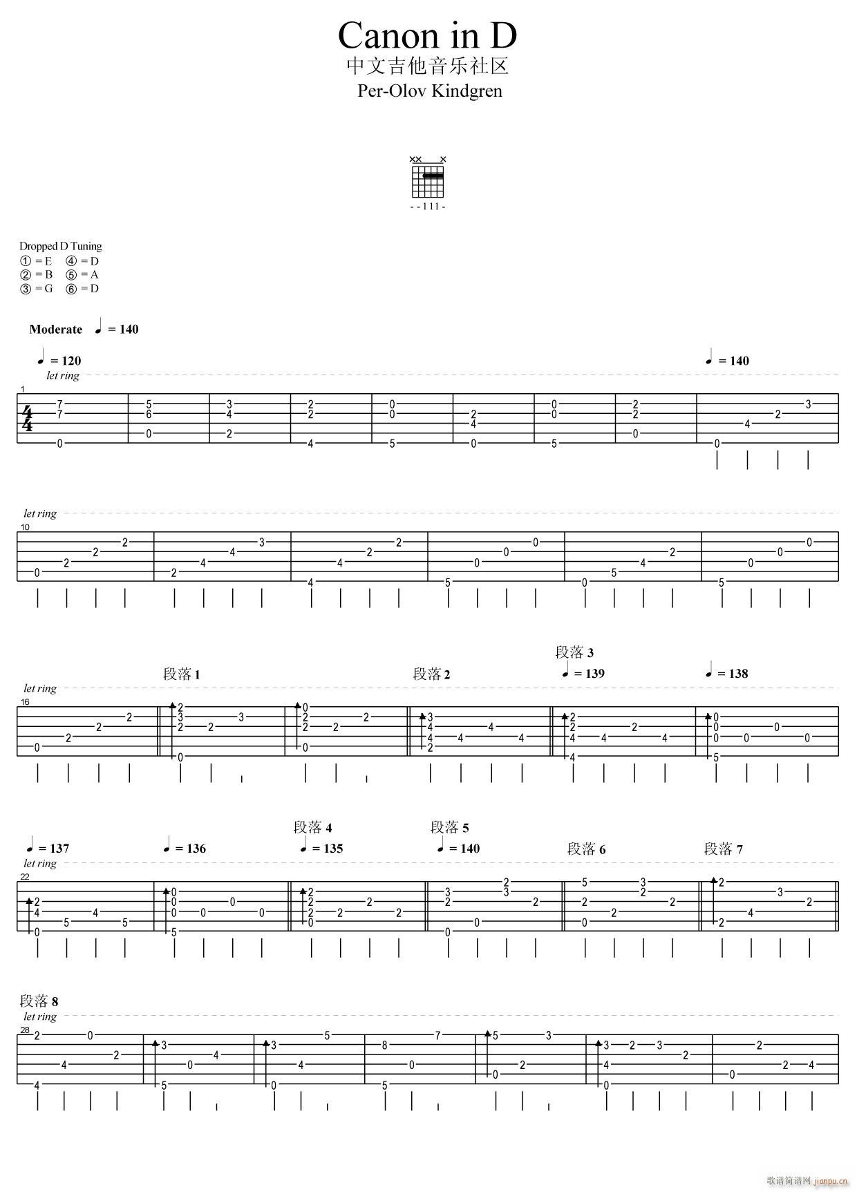 卡农指弹_丹麦老头Per Olov Kindgren1