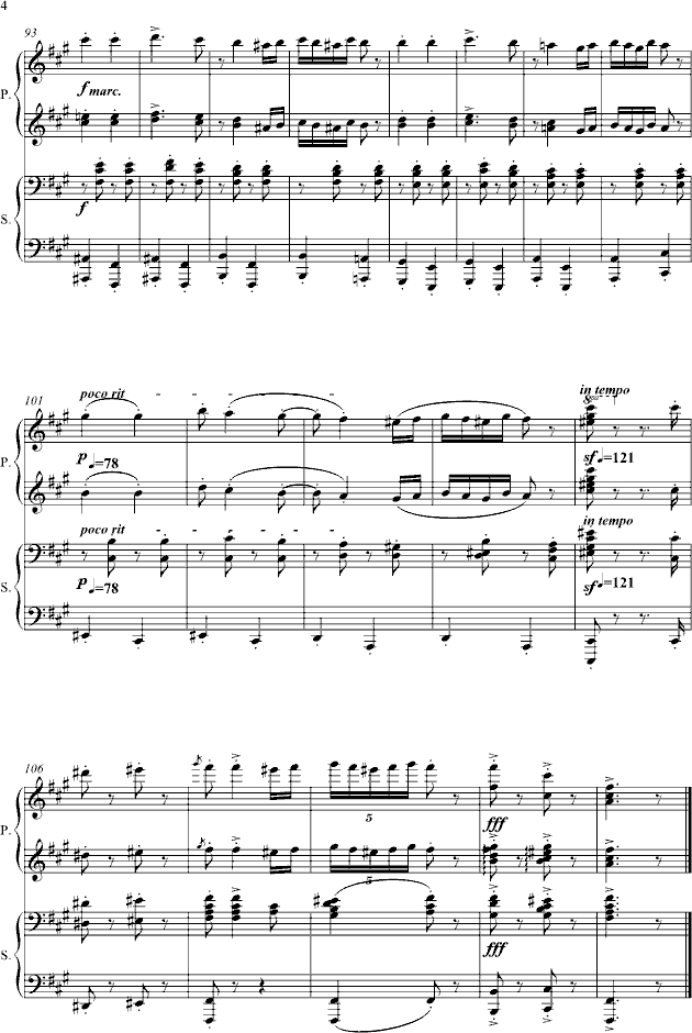 原版的匈牙利舞曲（四手联弹）-钢琴谱(钢琴曲)-勃拉姆斯-Brahms4