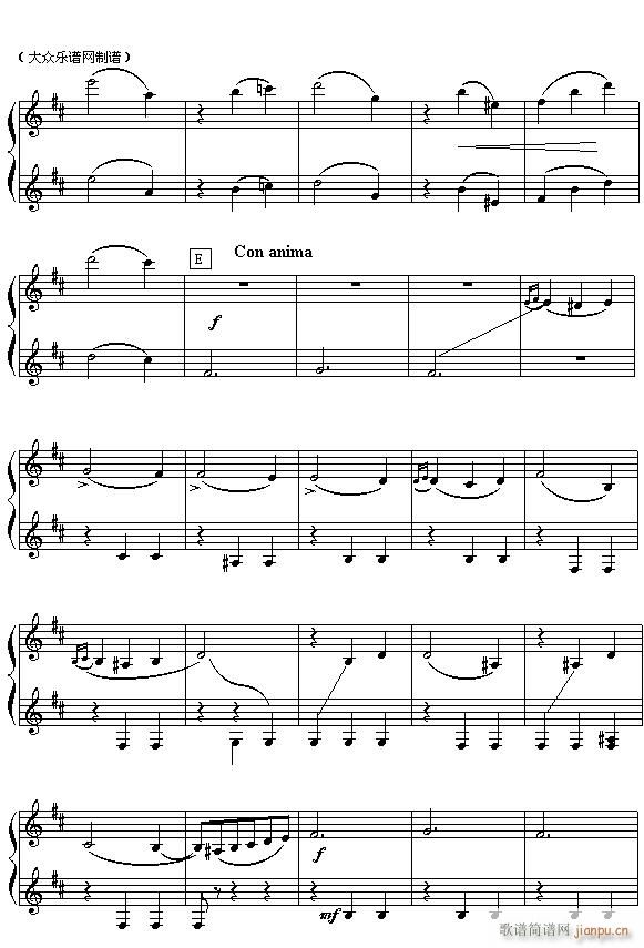 (俄)柴可夫斯基芭蕾舞剧《胡桃夹子》选曲 花之圆舞曲（四手联弹之一）6