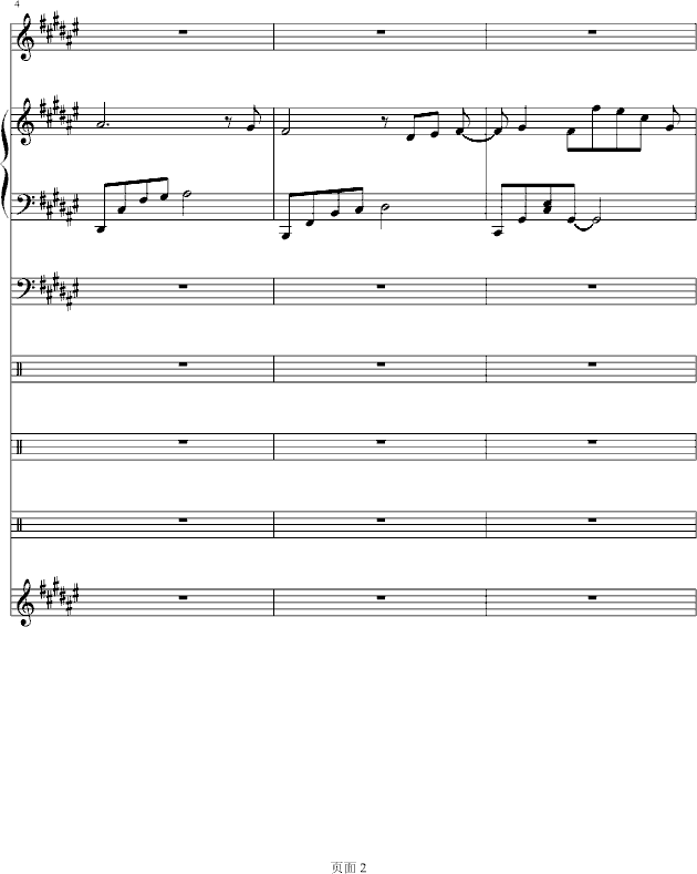 幸亏有你（lokong作品）-钢琴谱(钢琴曲)-小爱克2