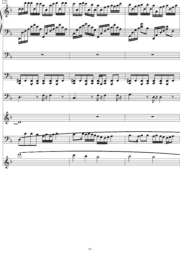 今天你开心了吗-钢琴谱(钢琴曲)-文武贝6
