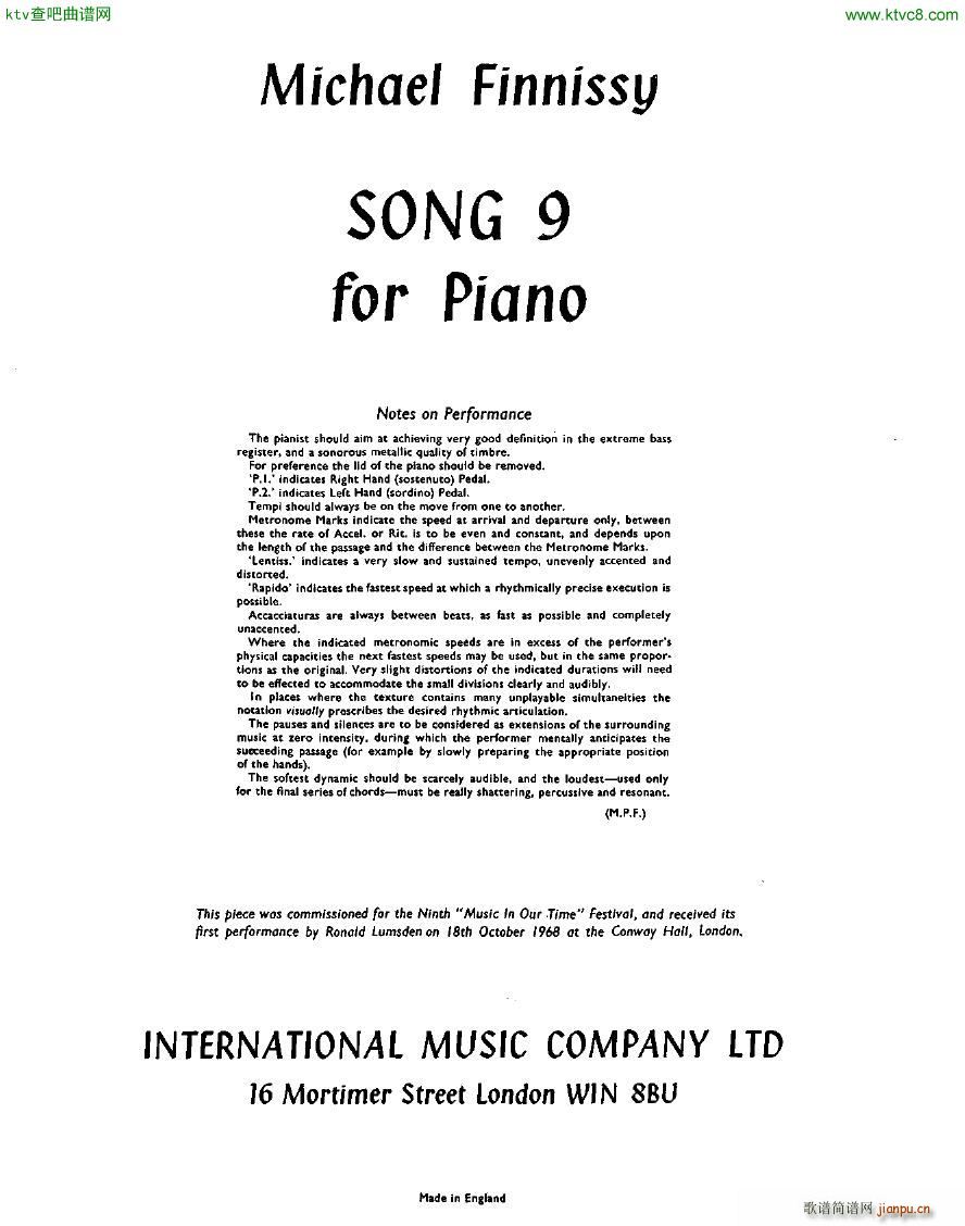 Finnissy Song 91