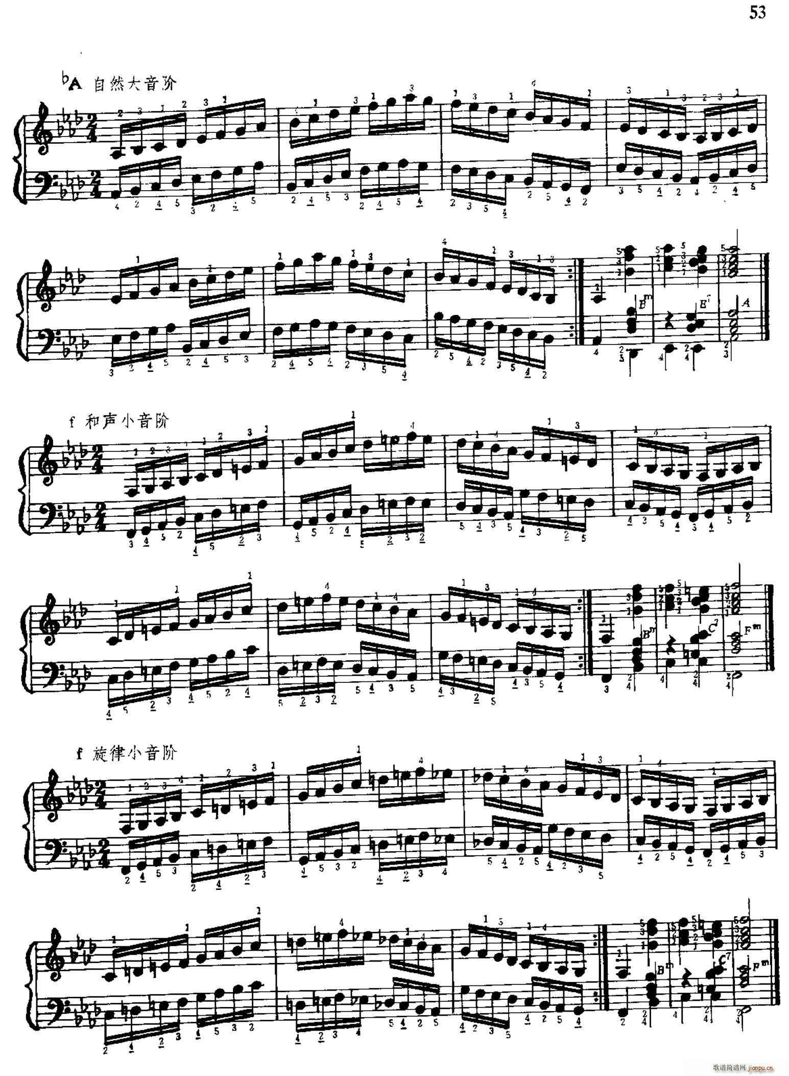 手风琴手指练习 第二部分（十二个大、小音阶的练习）5
