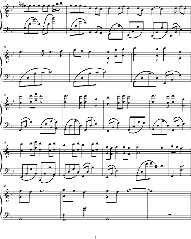 青龙镇・雨（又名天净沙、滴滴落叶）-钢琴谱(钢琴曲)-影视2