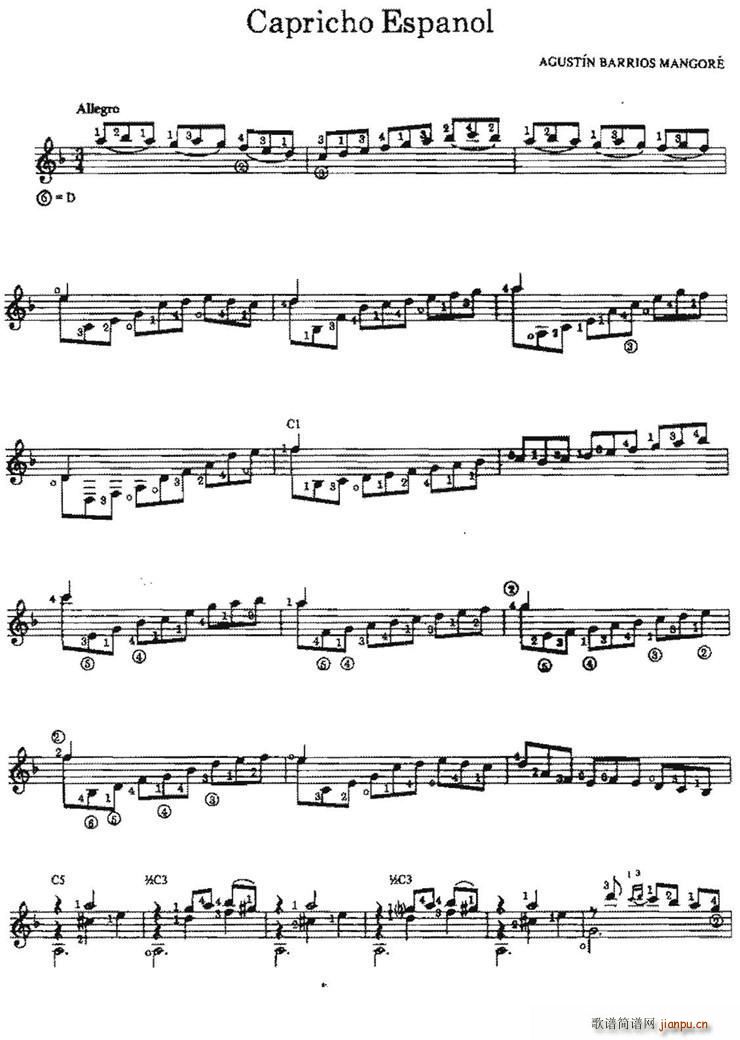 Capricho Espanol（古典吉他）1